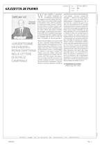 Recensione della Gazzetta di Parma